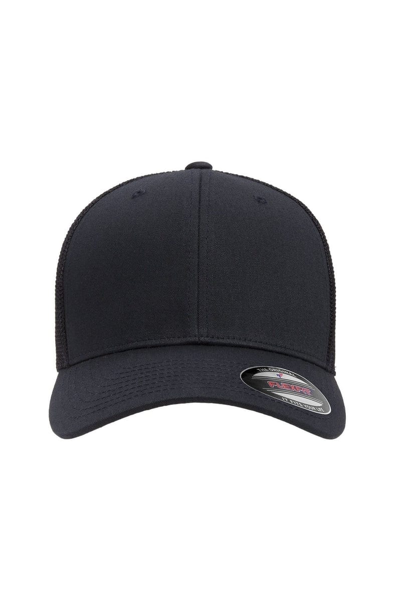 Flexfit Headwear OS / Dark Navy Flexfit 6511: Adult 6-Panel Trucker Cap