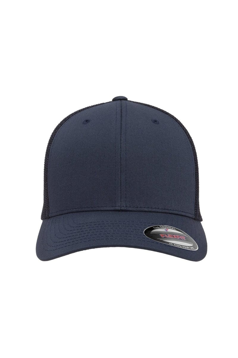 Flexfit Headwear OS / Navy Flexfit 6511: Adult 6-Panel Trucker Cap