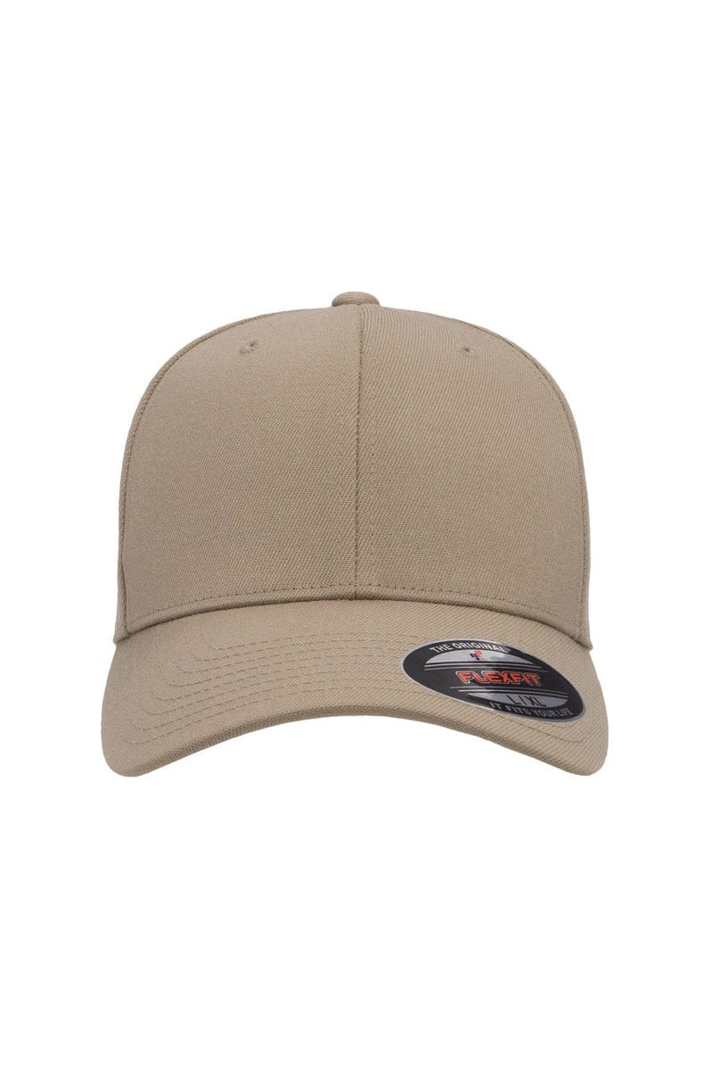 Flexfit Headwear S/M / Khaki Flexfit 6477: Adult Wool Blend Cap