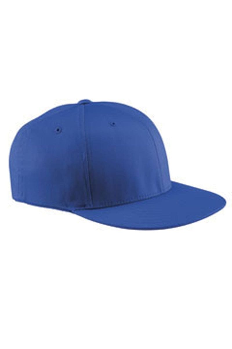Flexfit Headwear S/M / Royal Flexfit 6297F: Adult Wooly Twill Pro Baseball On-Field Shape Cap with Flat Bill