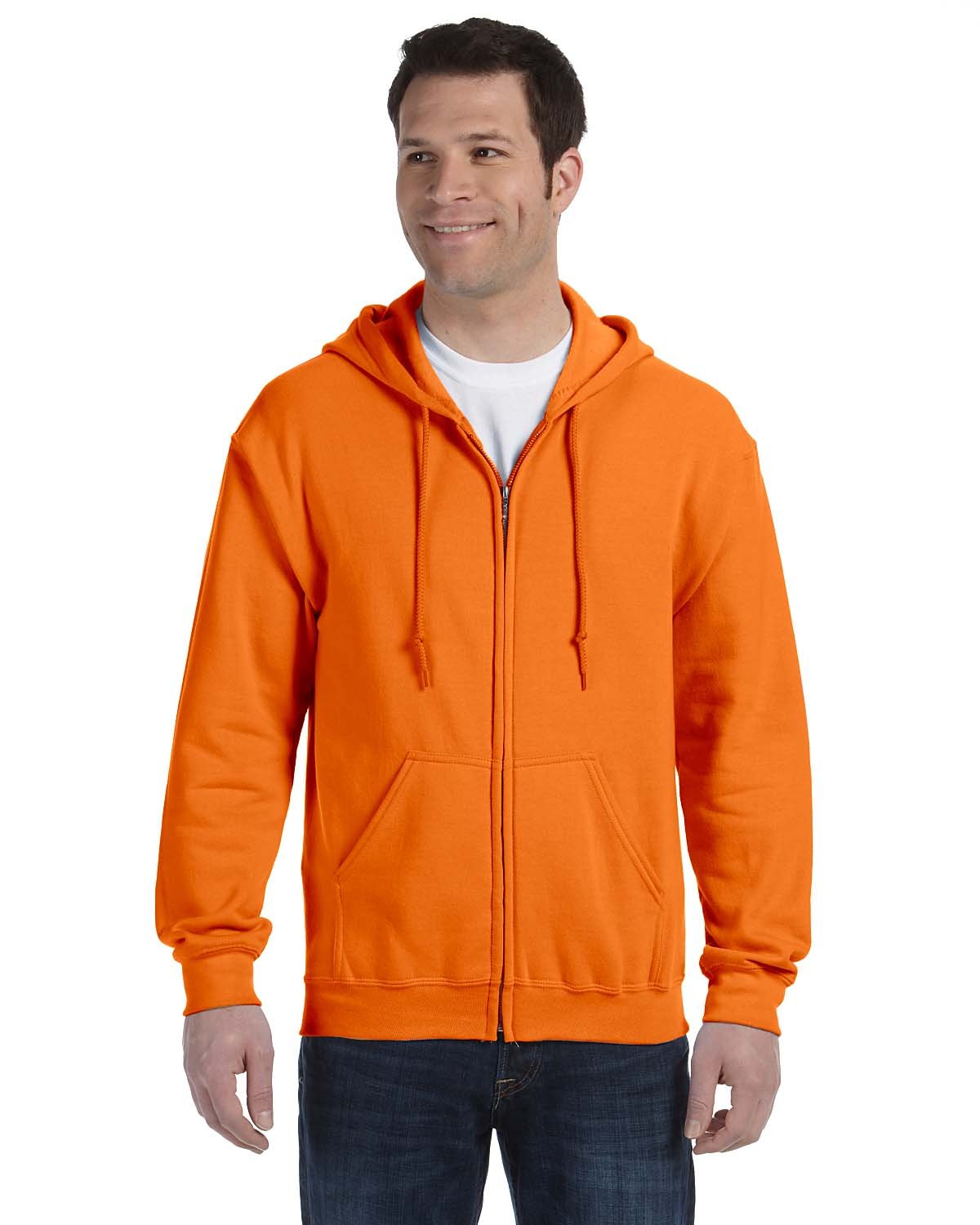 Gildan G186: Adult Heavy Blend Full-Zip Hooded Sweatshirt, Basic Colors-Bulkthreads.com