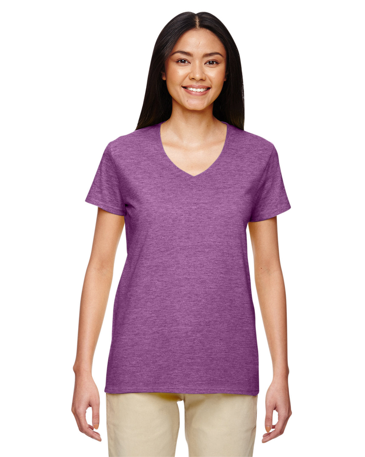 Gildan G500VL: Ladies'  5.3 oz. V-Neck T-Shirt, Basic Colors