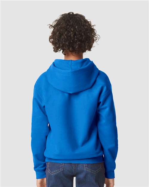 Gildan 11668 SF500B: Youth Softstyle Midweight Hooded Sweatshirt