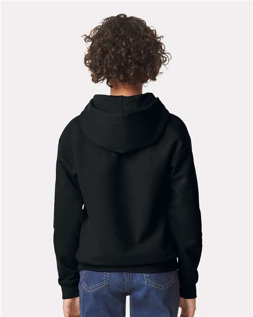 Gildan 11668 SF500B: Youth Softstyle Midweight Hooded Sweatshirt