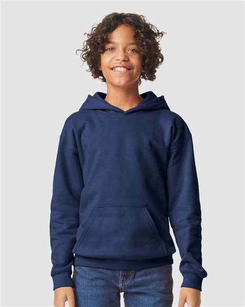 Gildan 11668 XS / Navy SF500B: Youth Softstyle Midweight Hooded Sweatshirt