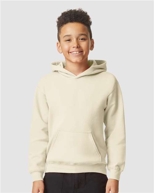 Gildan 11668 XS / Sand SF500B: Youth Softstyle Midweight Hooded Sweatshirt
