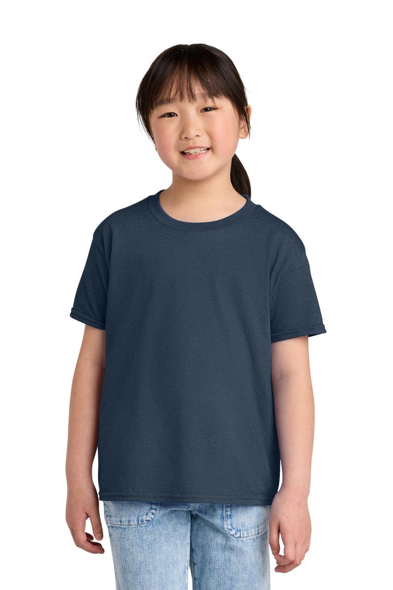 Gildan 64000BCVC Youth Softstyle Blended Tee in Navy Mist