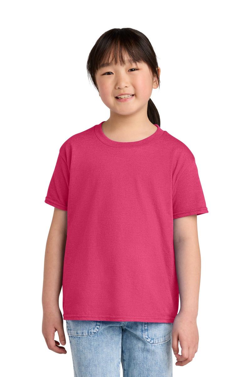 Gildan 64000BCVC Youth Softstyle Blended Tee in Pink Lemonade Mist
