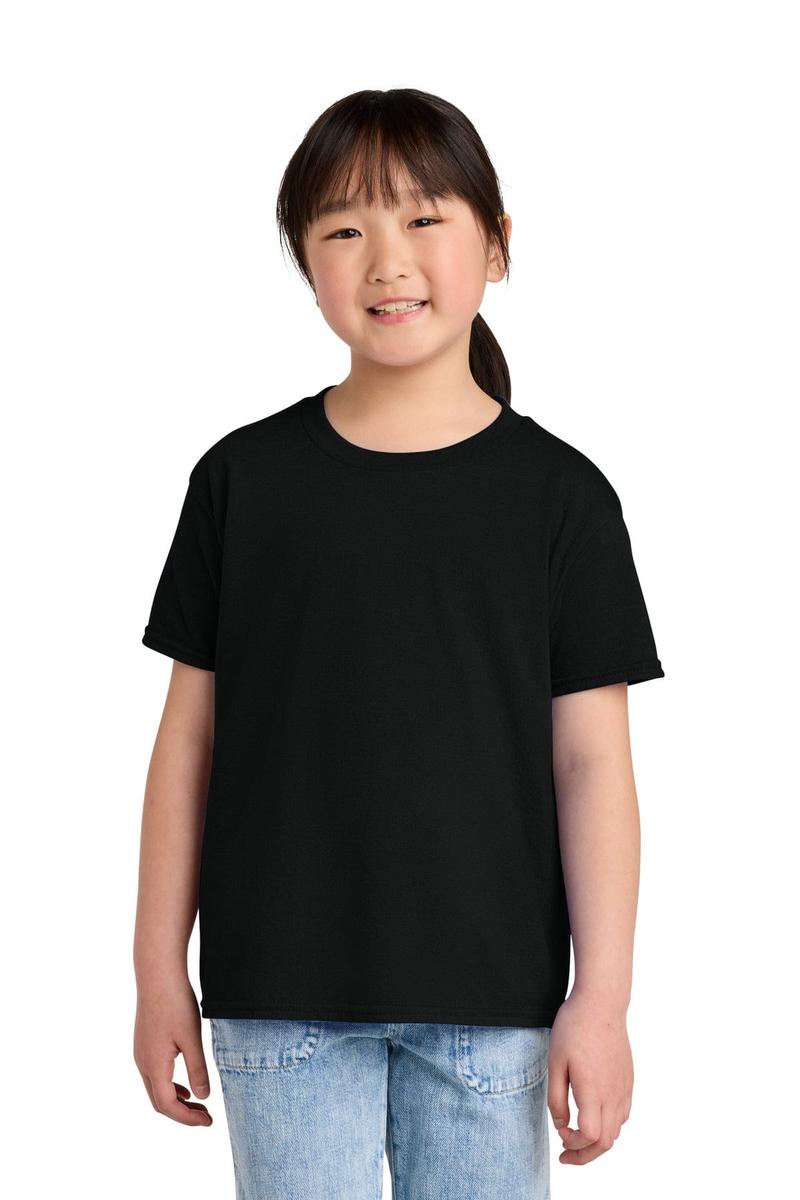Gildan 64000BCVC Youth Softstyle Blended Tee in Pitch Black