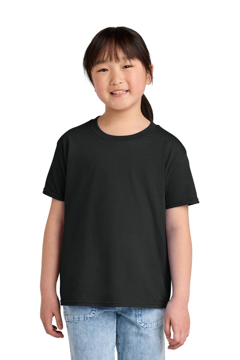 Gildan 64000BCVC Youth Softstyle Blended Tee in Pitch Black Mist