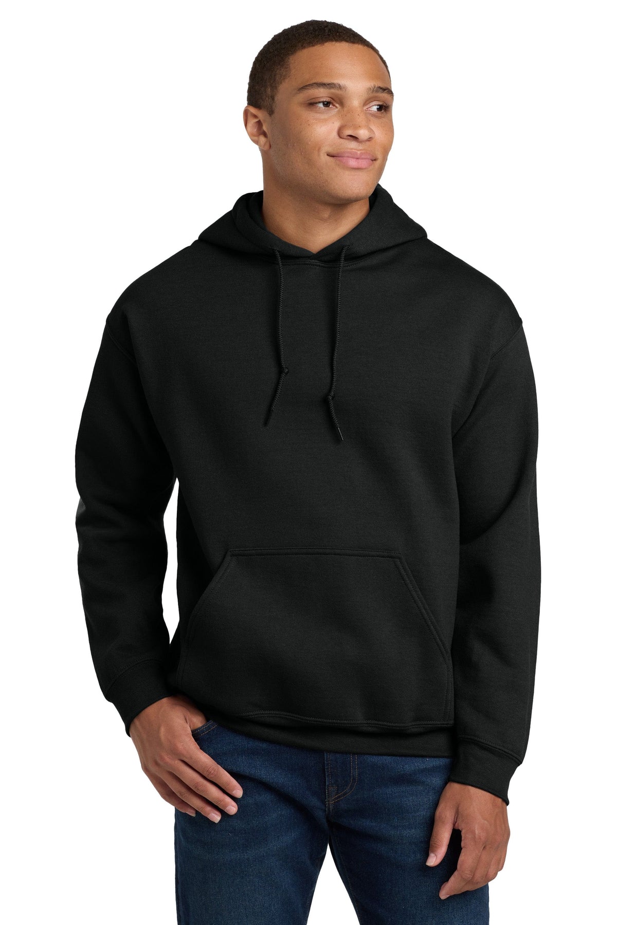 Gildan G185000 3XL / Black Gildan G185 Adult Heavy Blend 50/50 Hooded Sweatshirt