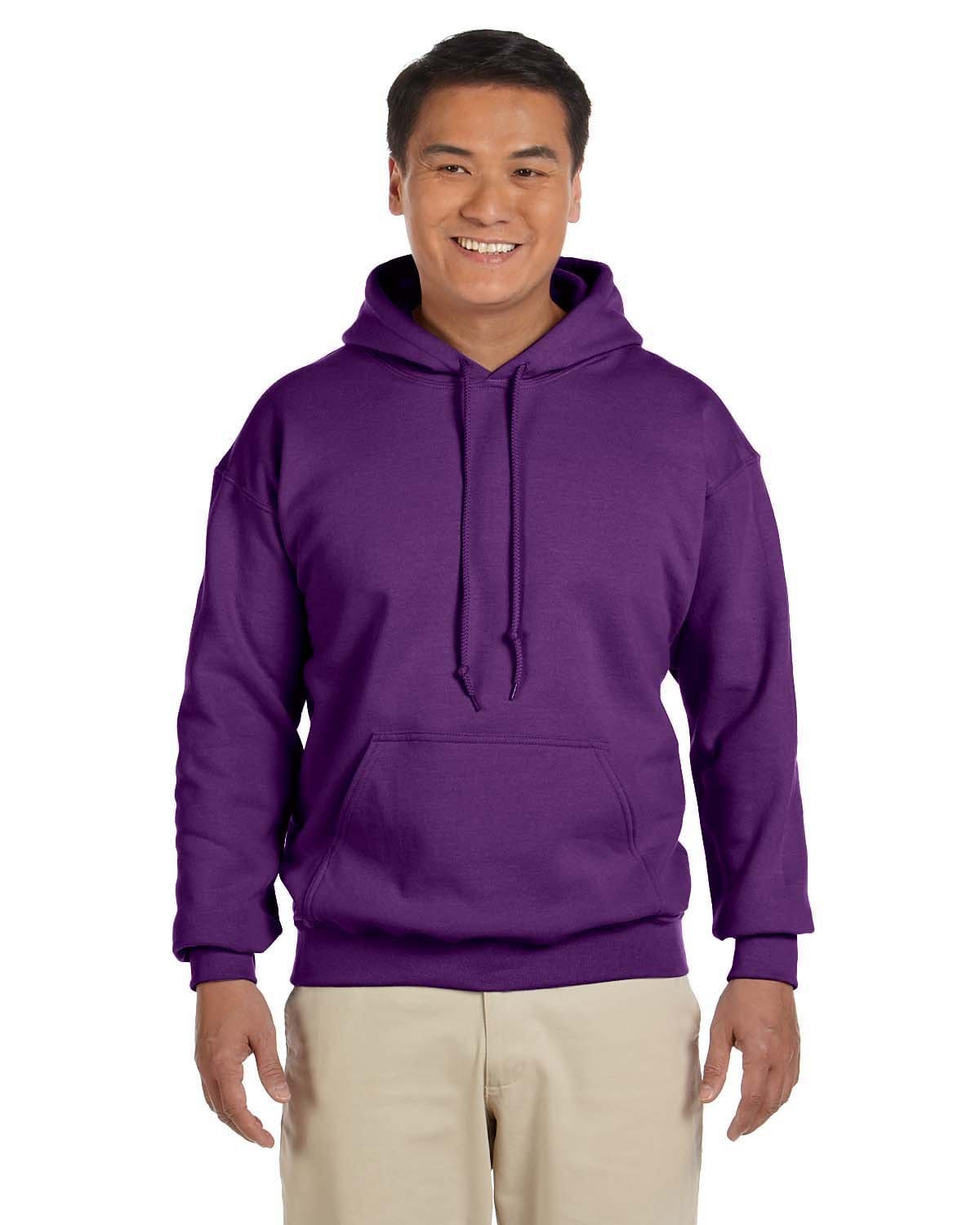 Gildan G185000 3XL / Purple Gildan G185 Adult Heavy Blend 50/50 Hooded Sweatshirt