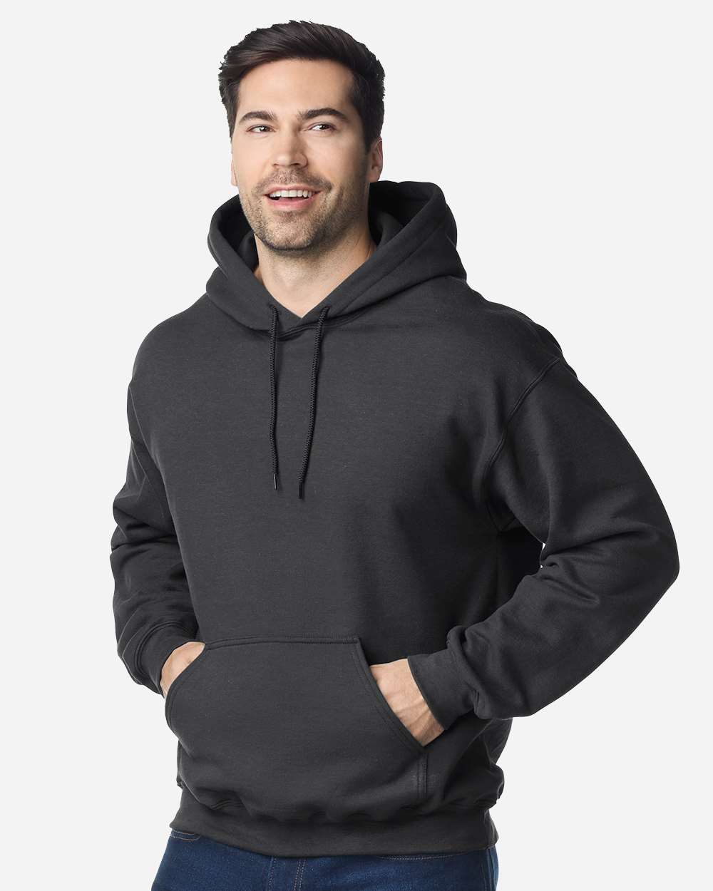 Gildan G185000 S / Fan Charcoal Heather Gildan G185 Adult Heavy Blend 50/50 Hooded Sweatshirt