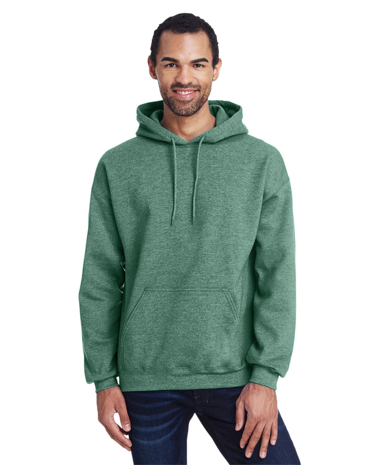 Gildan G185000 S / Heather Dark Green Gildan G185 Adult Heavy Blend 50/50 Hooded Sweatshirt