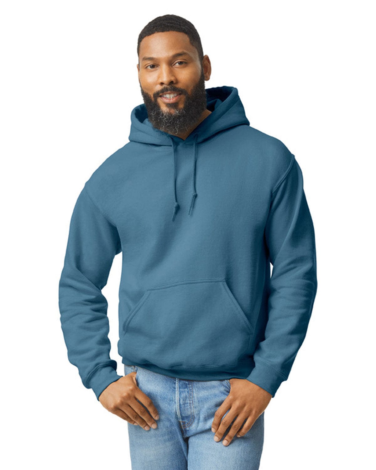Gildan G185000 S / Indigo Blue Gildan G185 Adult Heavy Blend 50/50 Hooded Sweatshirt