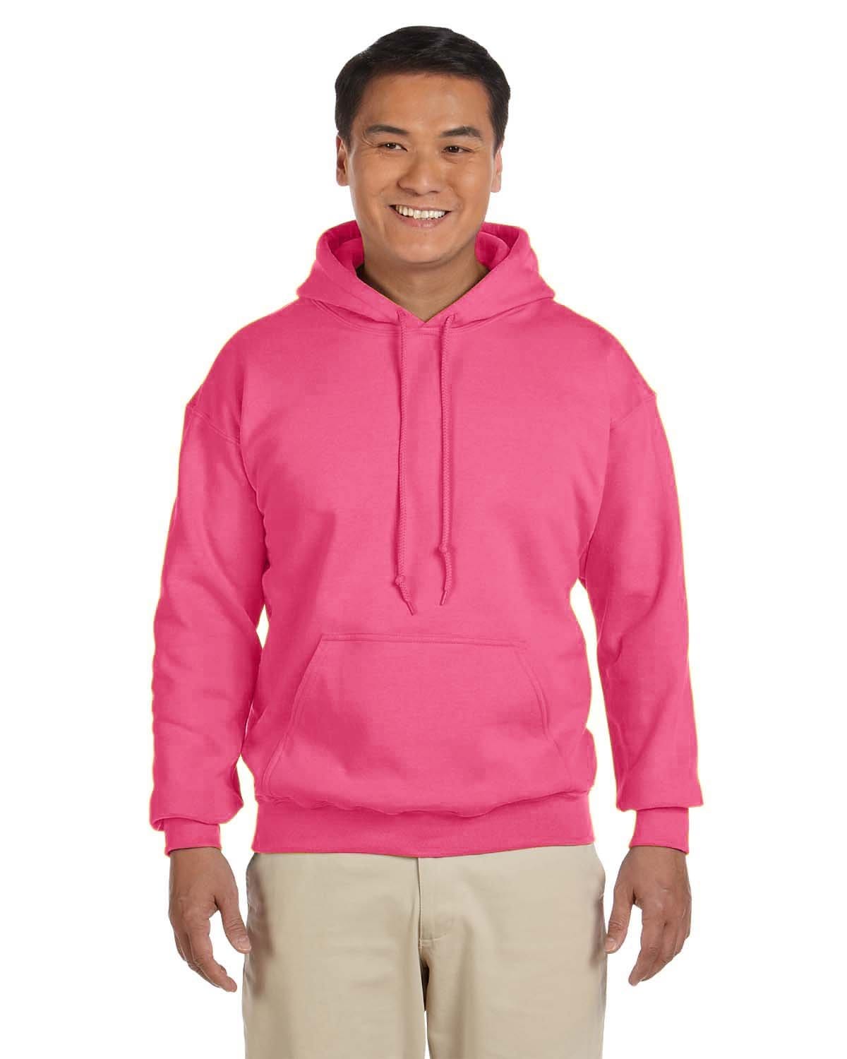 Gildan G185000 S / Safety Pink Gildan G185 Adult Heavy Blend 50/50 Hooded Sweatshirt