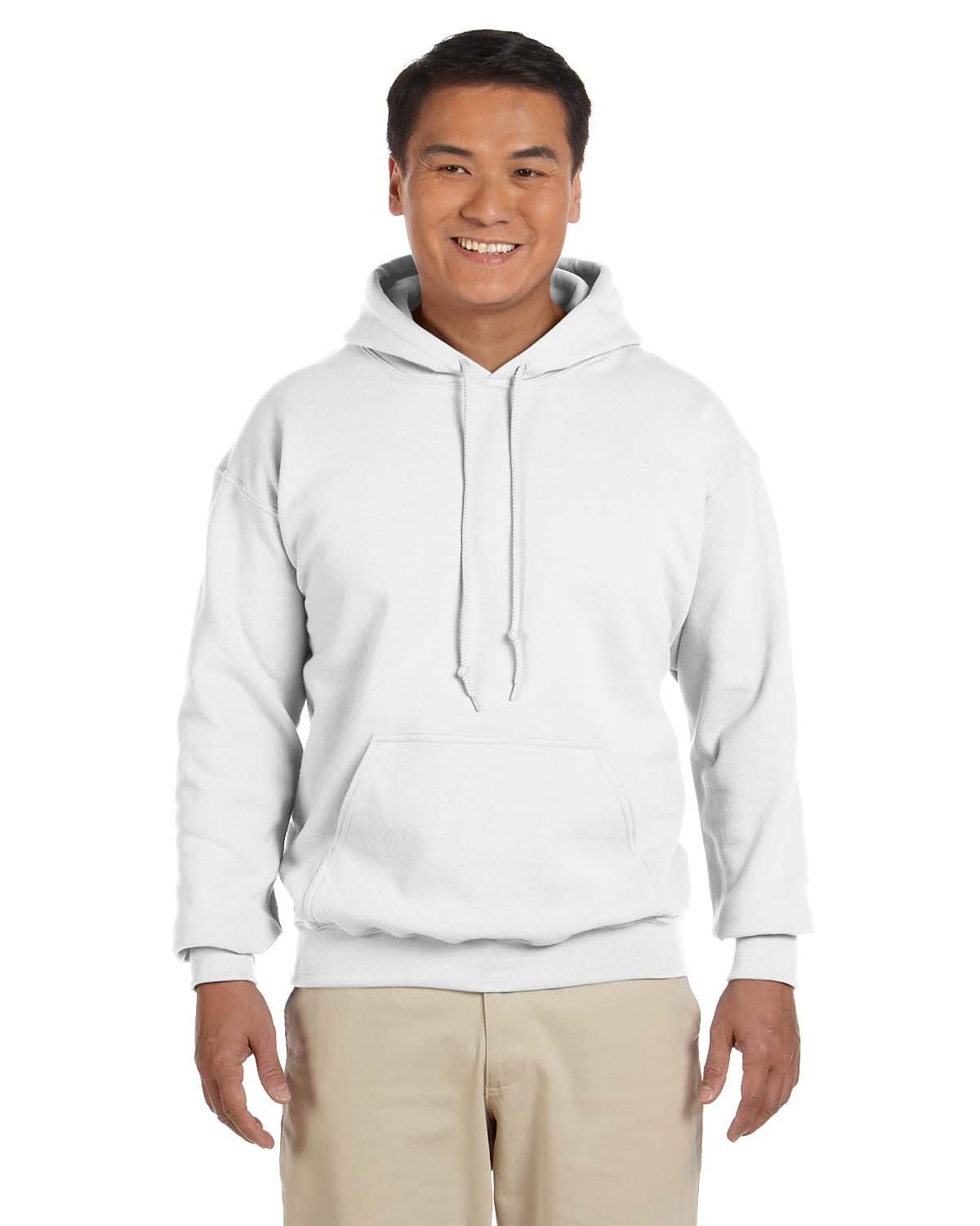 Gildan G185000 S / White Gildan G185 Adult Heavy Blend 50/50 Hooded Sweatshirt