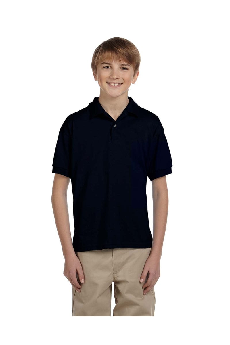 Gildan Polos/Knits S / Black Gildan G880B: Youth DryBlend 6-Ounce Jersey Knit Sport Shirt