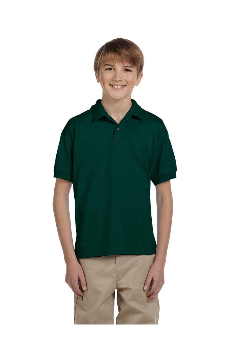 Gildan Polos/Knits S / Forest Green Gildan G880B: Youth DryBlend 6-Ounce Jersey Knit Sport Shirt