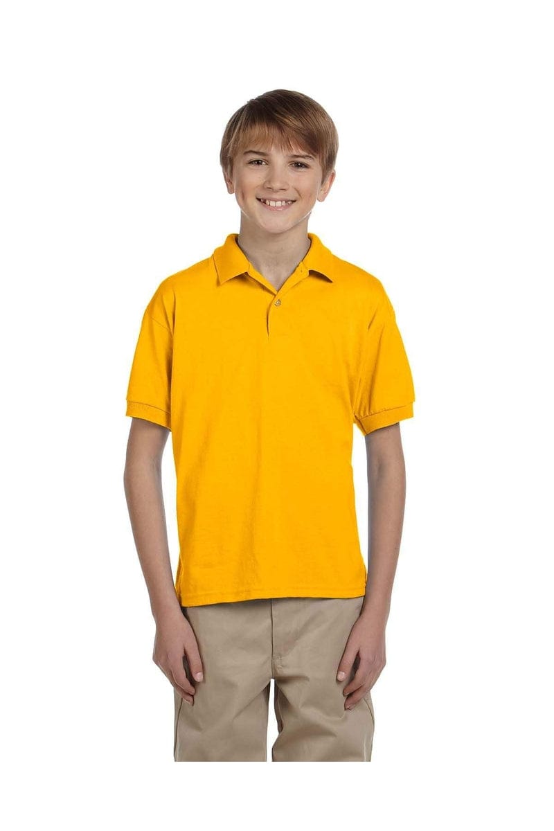 Gildan Polos/Knits S / Gold Gildan G880B: Youth DryBlend 6-Ounce Jersey Knit Sport Shirt