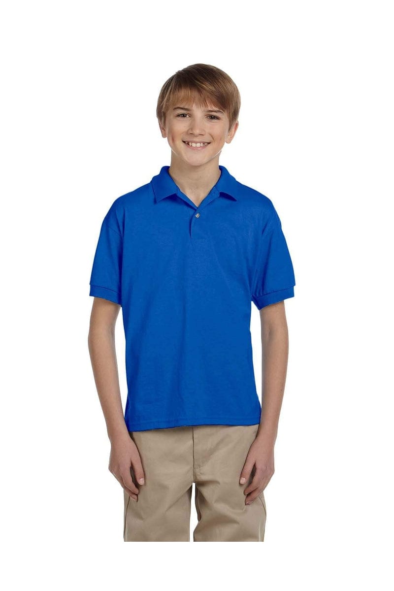 Gildan Polos/Knits S / Royal Gildan G880B: Youth DryBlend 6-Ounce Jersey Knit Sport Shirt