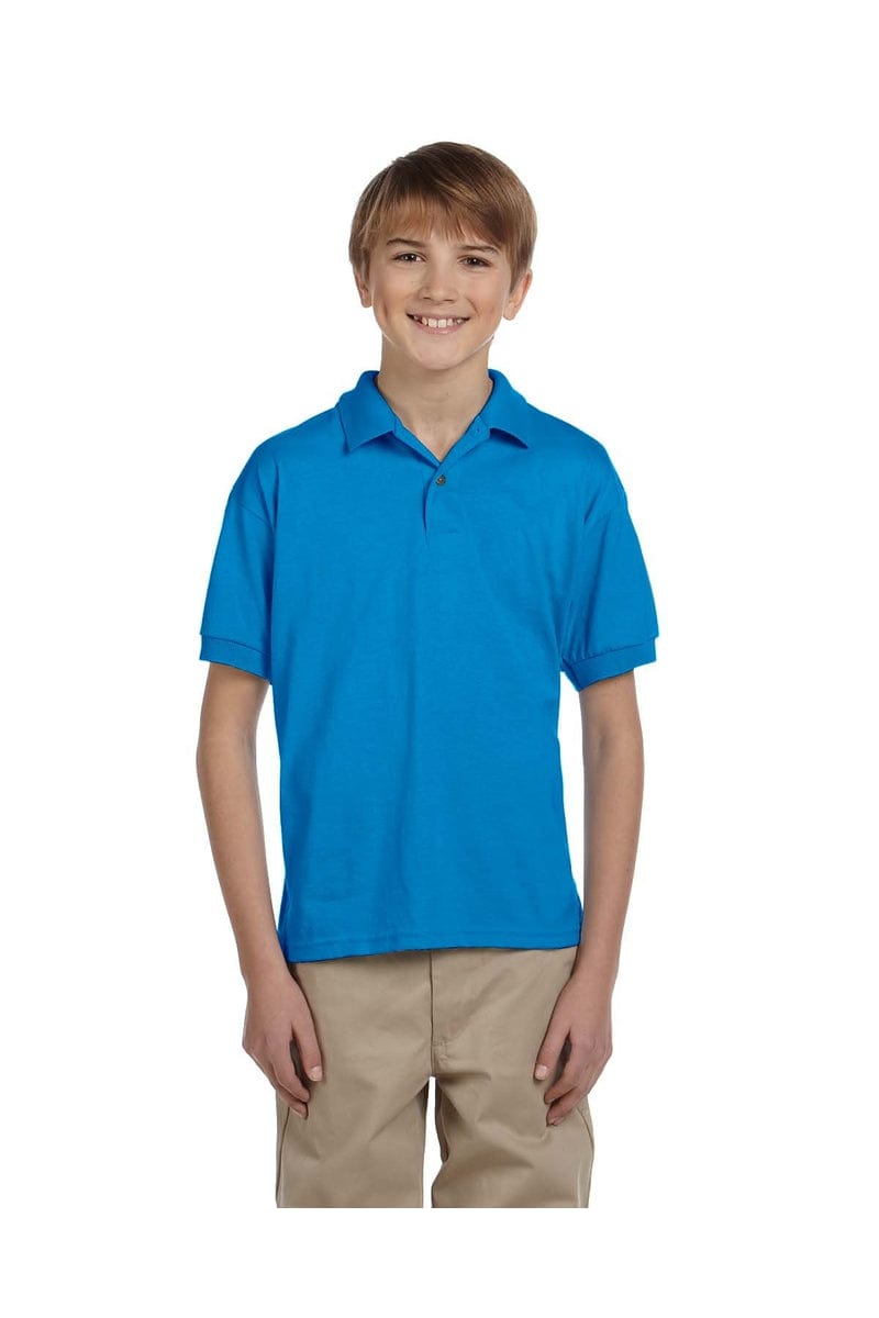 Gildan Polos/Knits S / Sapphire Gildan G880B: Youth DryBlend 6-Ounce Jersey Knit Sport Shirt