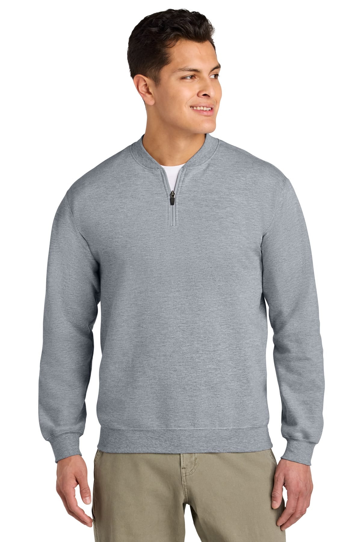 Gildan SF008 S / Ring Spun Sport Grey Gildan SF008 Softstyle Midweight Fleece 1/4-Zip