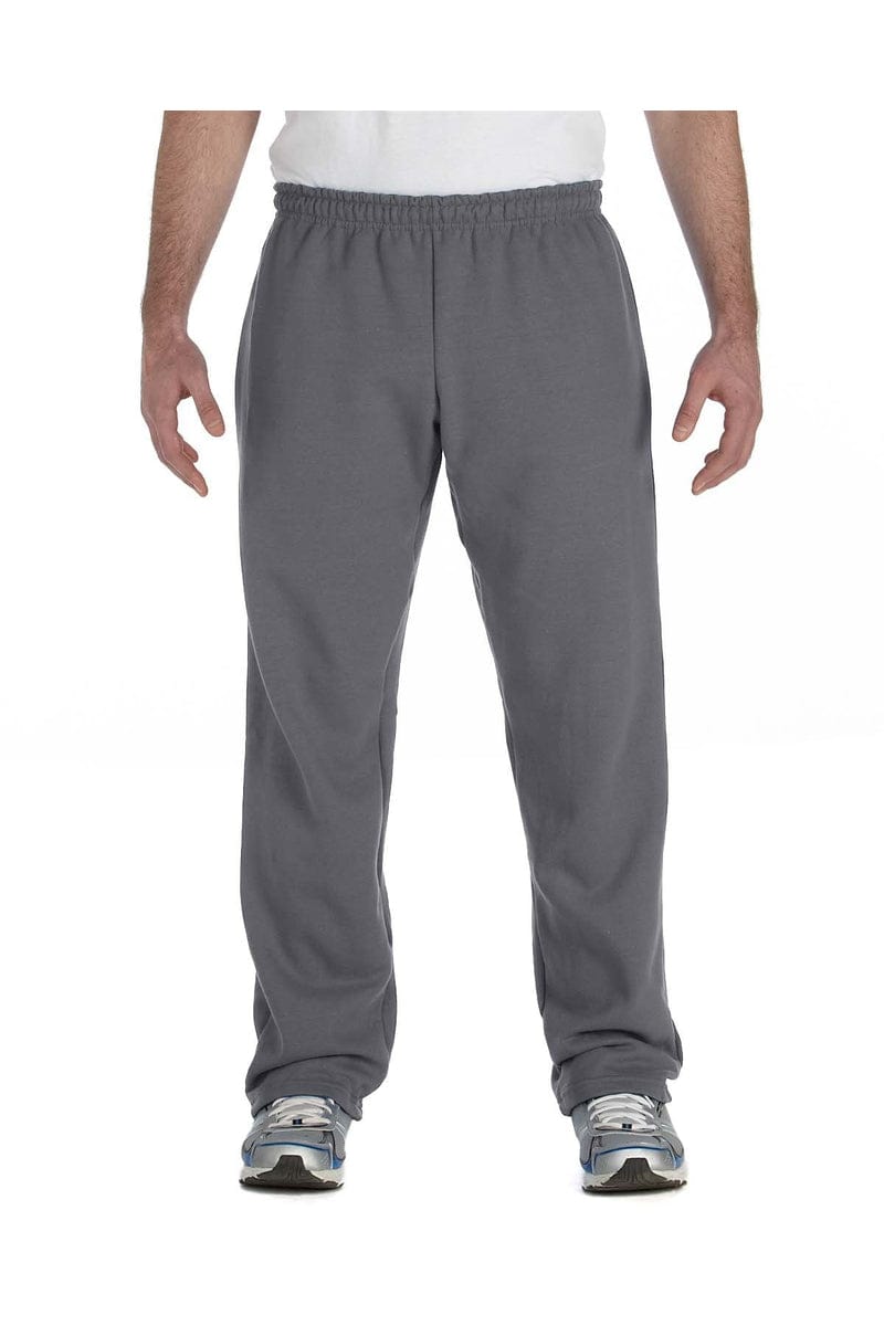 Gildan Sweatshirts/Fleece S / Charcoal Gildan G184: Adult Unisex Heavy Blend™  Adult 8 oz., 50/50 Open-Bottom Sweatpants