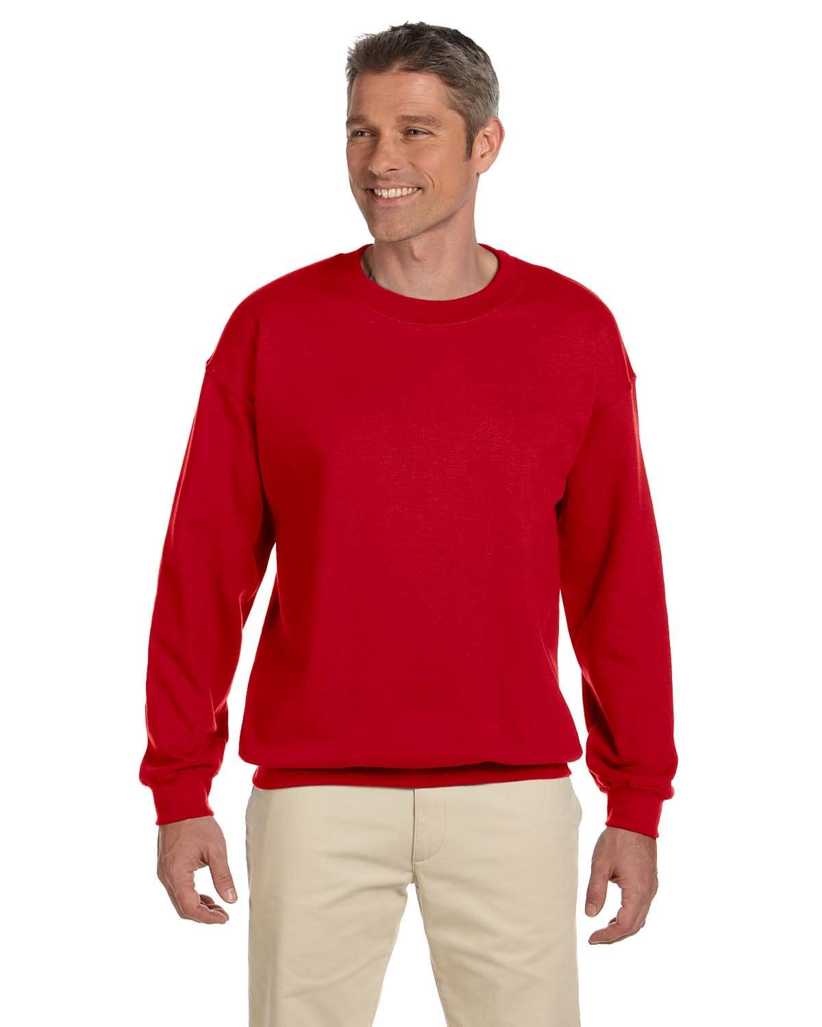 Gildan Sweatshirts/Fleece S / Cherry Red Gildan G180: Adult Heavy Blend 8 oz., 50/50 Fleece Crew
