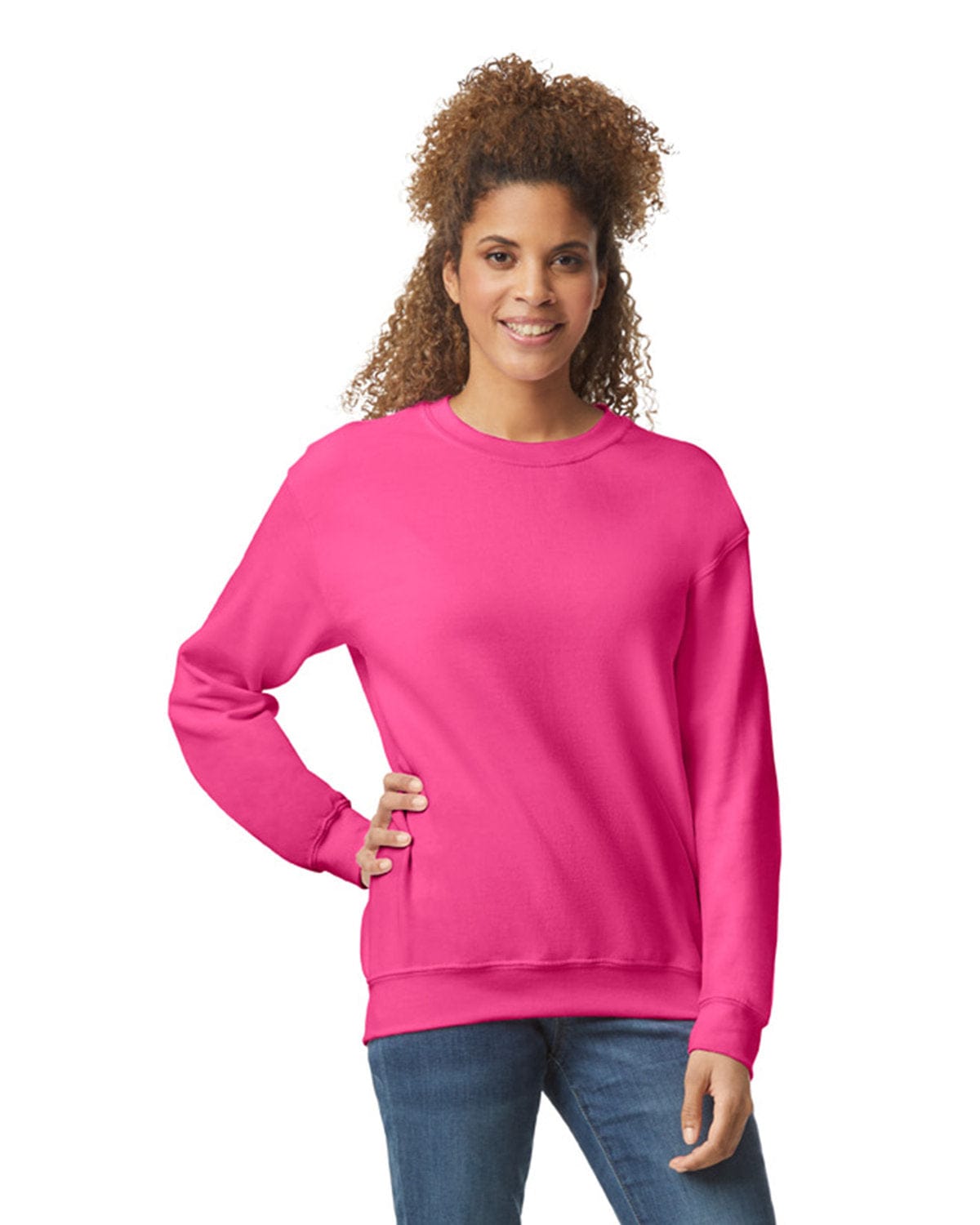 Gildan Sweatshirts/Fleece S / Heliconia Gildan G180: Adult Heavy Blend 8 oz., 50/50 Fleece Crew