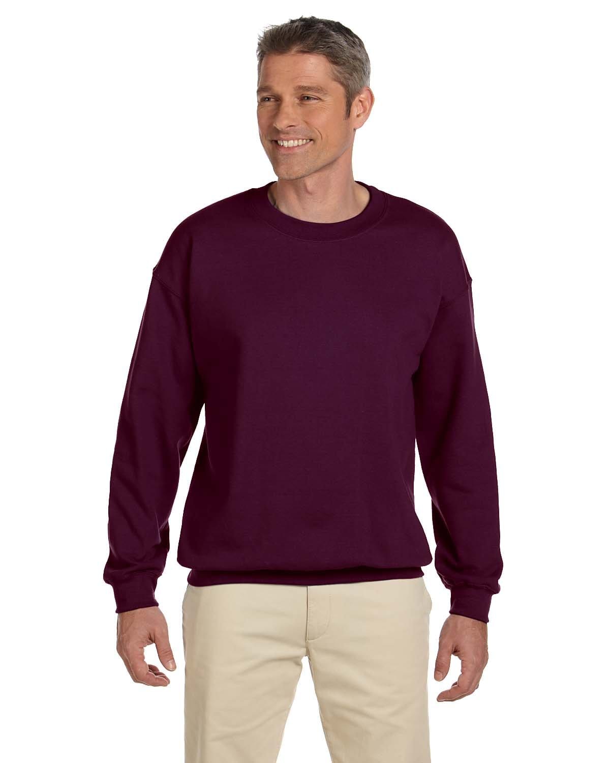 Gildan Sweatshirts/Fleece S / Maroon Gildan G180: Adult Heavy Blend 8 oz., 50/50 Fleece Crew
