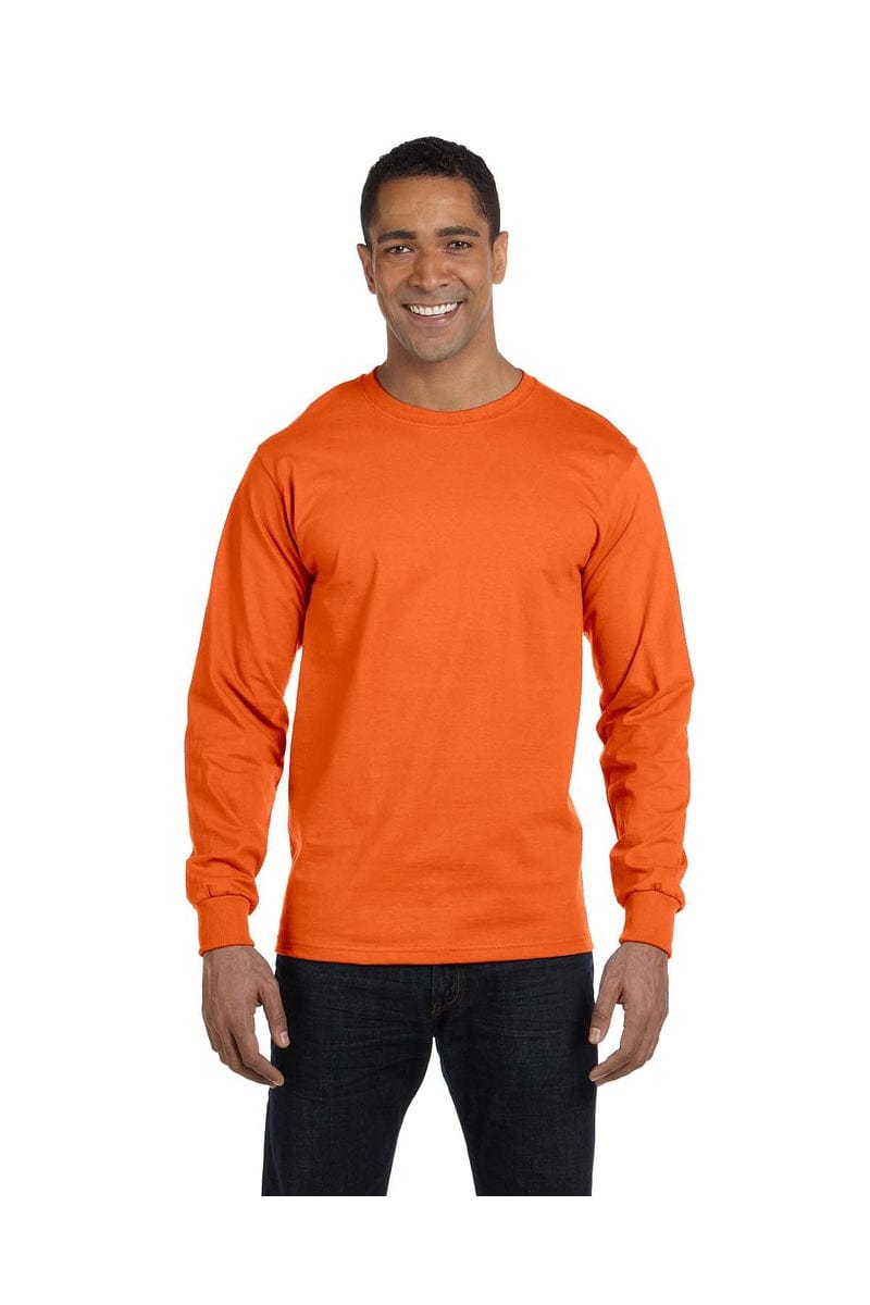 Gildan Sweatshirts/Fleece S / Orange Gildan G840: DryBlend 50 Cotton/50 Poly Long Sleeve T-Shirt
