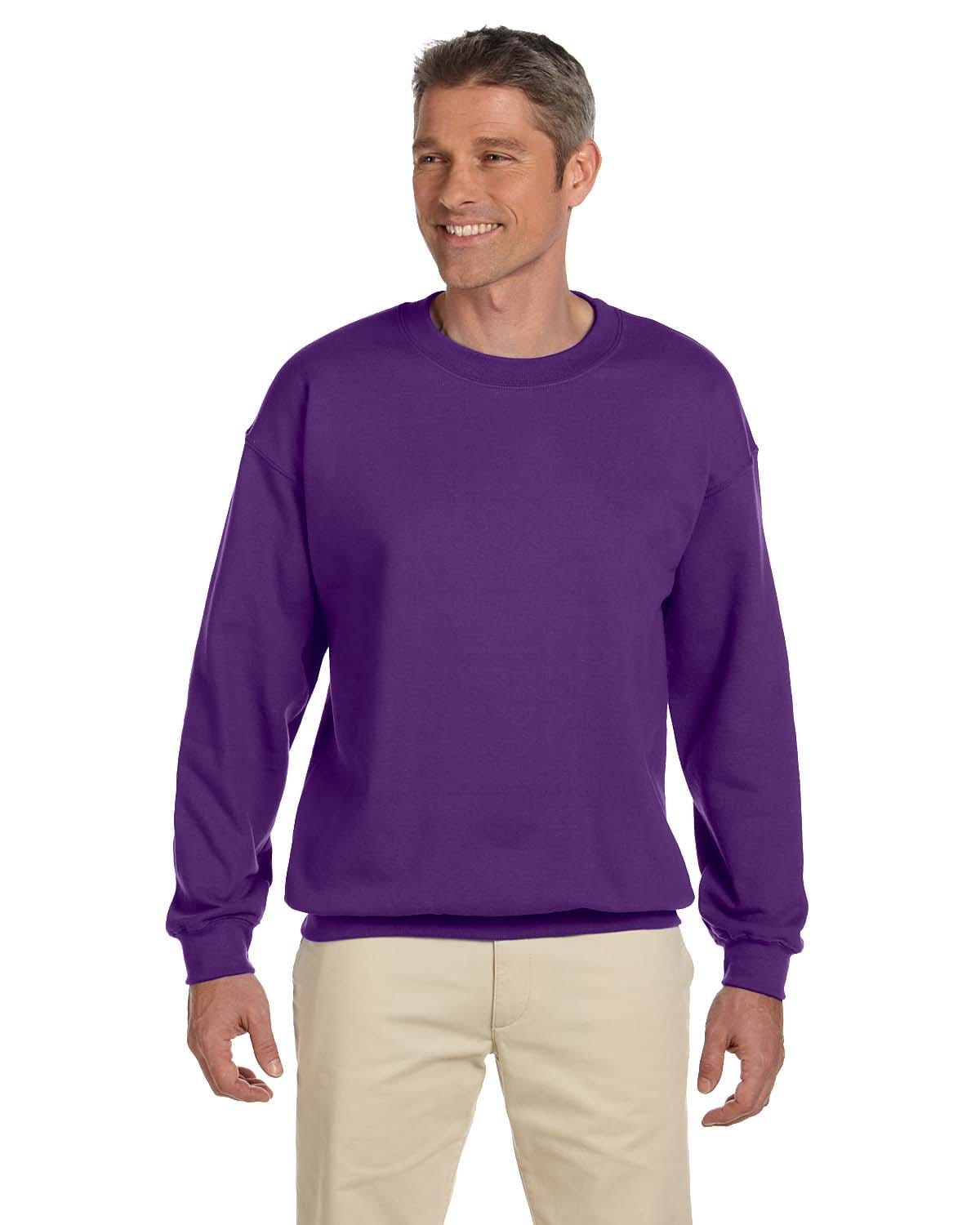Gildan Sweatshirts/Fleece S / Purple Gildan G180: Adult Heavy Blend 8 oz., 50/50 Fleece Crew