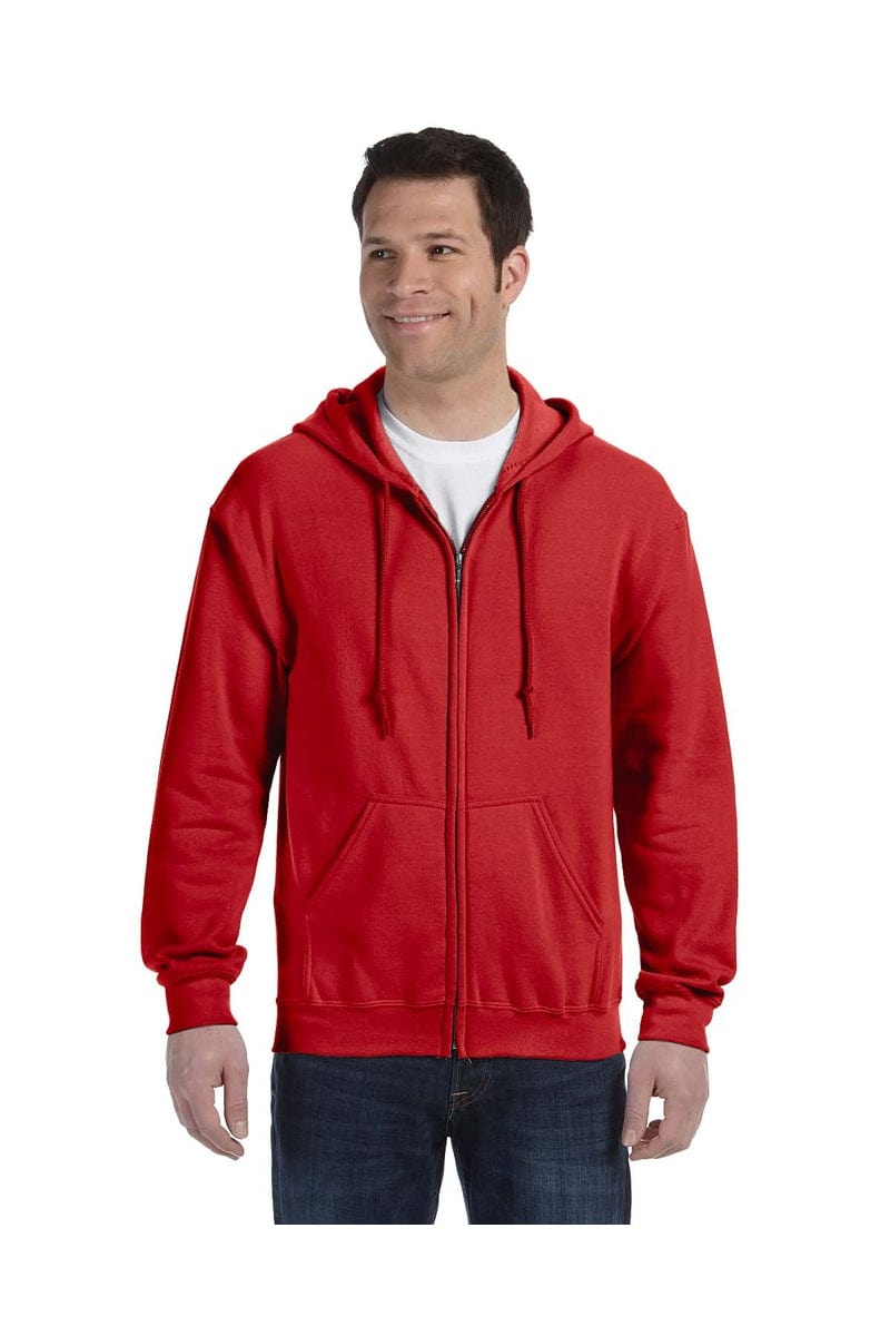 Gildan Sweatshirts/Fleece S / Red Gildan G186: Adult Full-Zip Hoodie