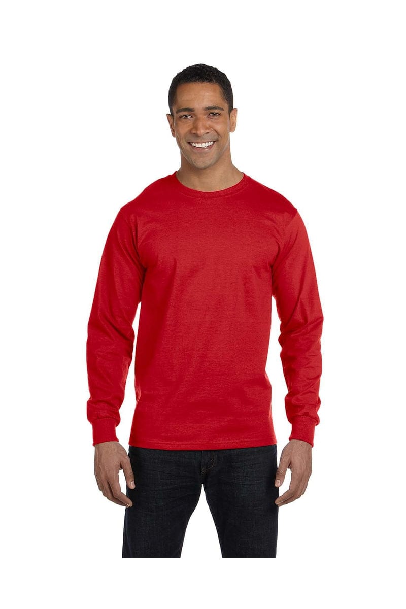 Gildan Sweatshirts/Fleece S / Red Gildan G840: DryBlend 50 Cotton/50 Poly Long Sleeve T-Shirt