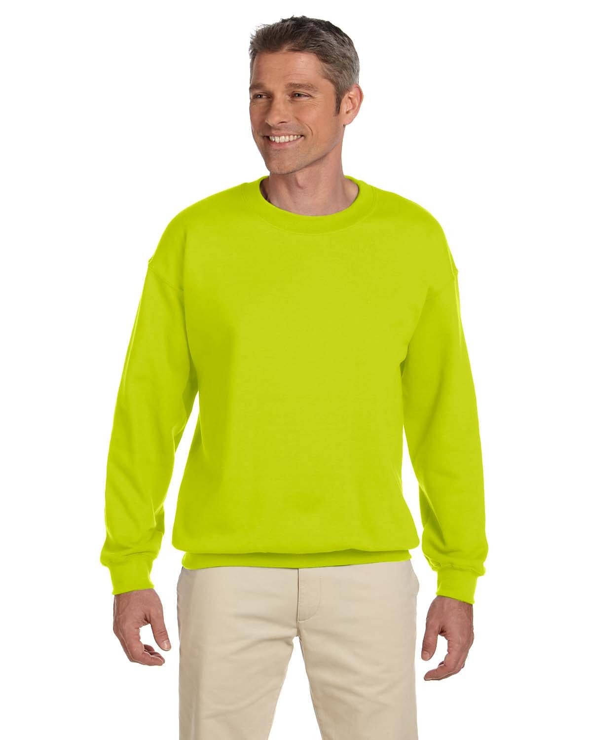 Gildan Sweatshirts/Fleece S / Safety Green Gildan G180: Adult Heavy Blend 8 oz., 50/50 Fleece Crew