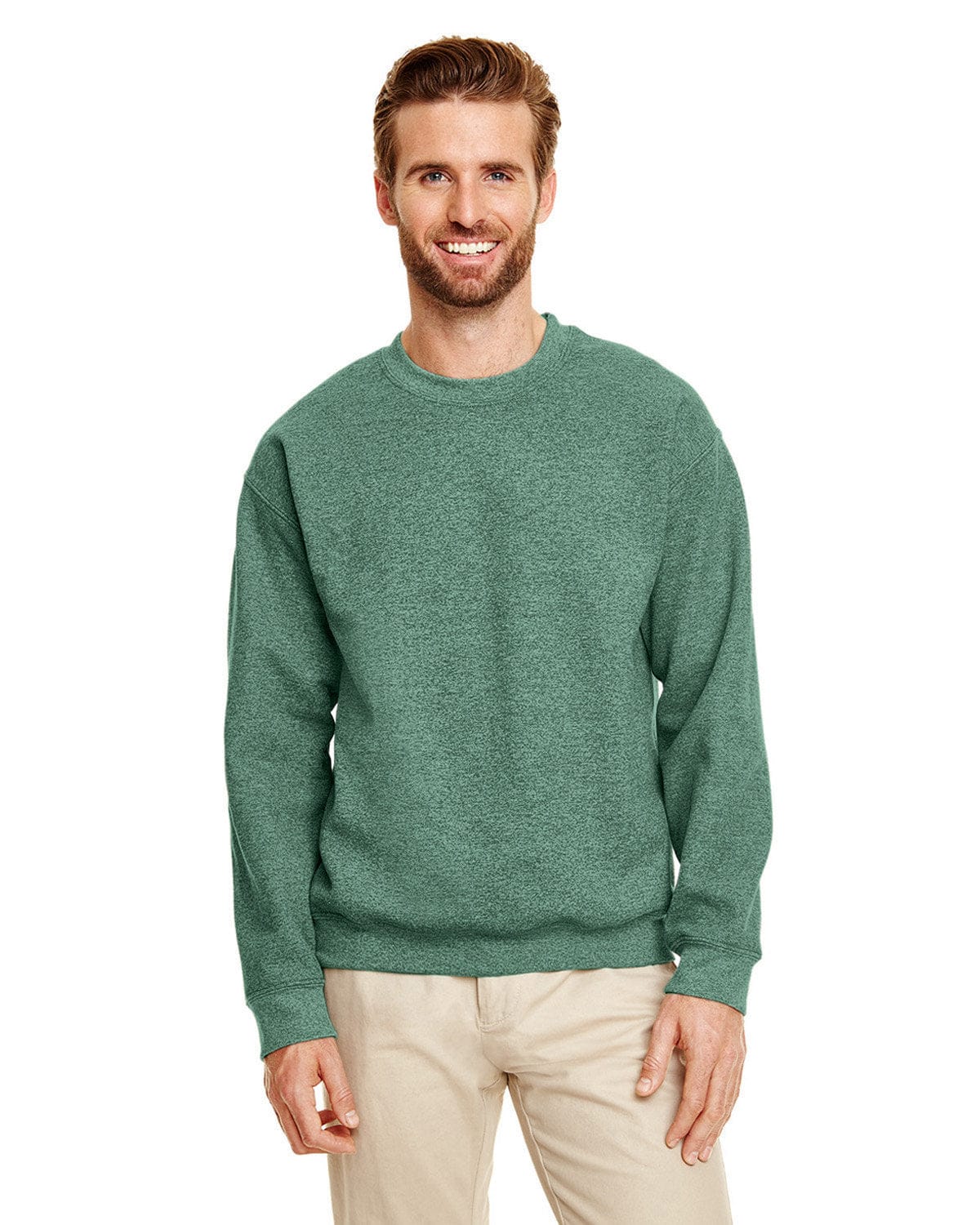 Gildan Sweatshirts/Fleece XL / Hth Sp Drk Green Gildan G180: Adult Heavy Blend 8 oz., 50/50 Fleece Crew