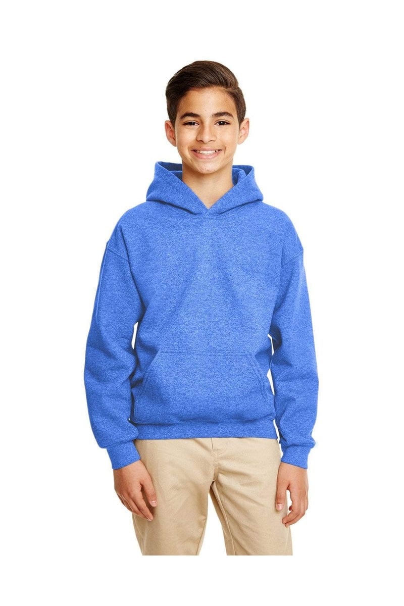 Gildan Sweatshirts/Fleece XS / Hthr Sport Royal Gildan G185B: Youth Heavy Blend™ 8 oz., 50/50 Hoodie
