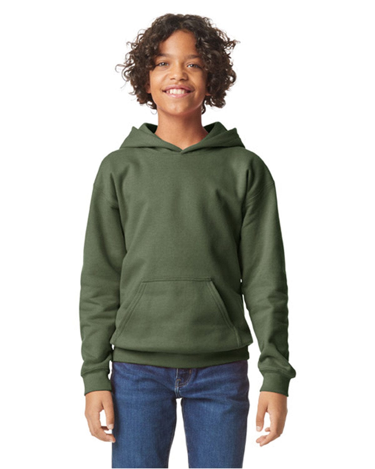 Gildan Sweatshirts | Fleece XS / Military Green Gildan SF500B: Youth Softstyle Midweight Fleece Hooded Sweatshirt