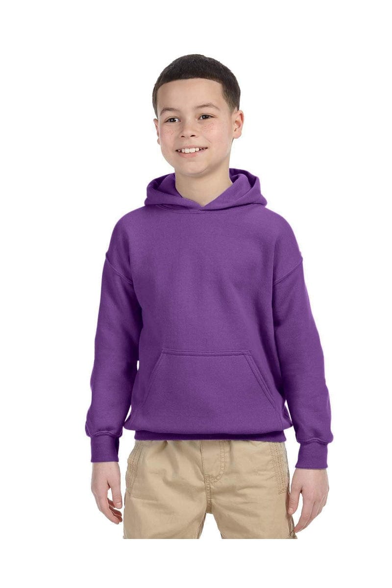 Gildan Sweatshirts/Fleece XS / Purple Gildan G185B: Youth Heavy Blend™ 8 oz., 50/50 Hoodie