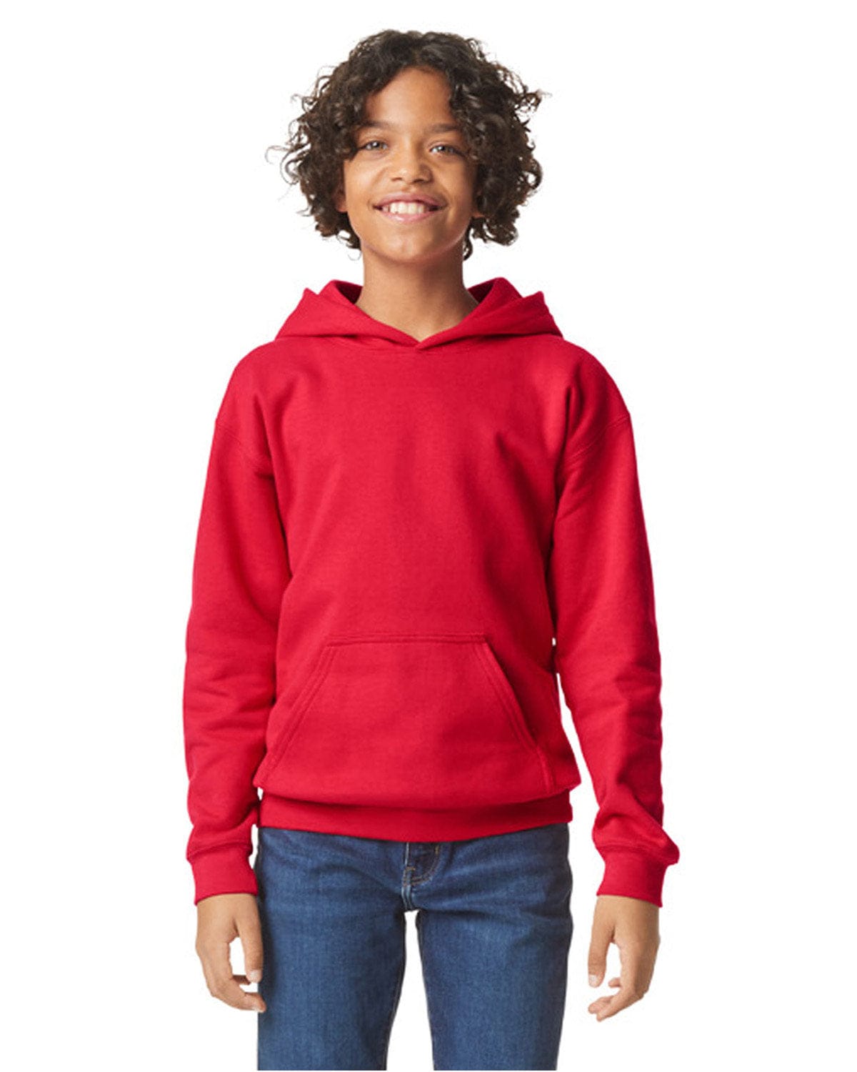 Gildan Sweatshirts | Fleece XS / Red Gildan SF500B: Youth Softstyle Midweight Fleece Hooded Sweatshirt