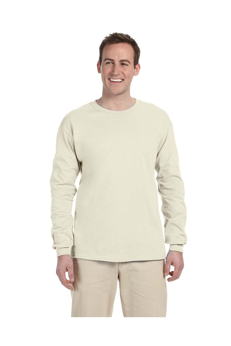 Gildan T-Shirts 3XL / Natural Gildan G240: Adult Ultra Cotton® 6 oz. Long-Sleeve T-Shirt, Basic Colors