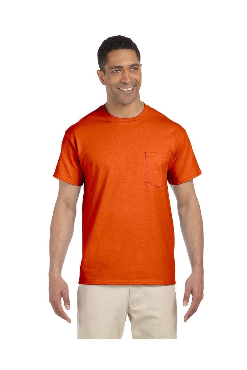Gildan T-Shirts 5XL / Orange Gildan G230: Adult Ultra Cotton® 6 oz. Pocket T-Shirt, Basic Colors