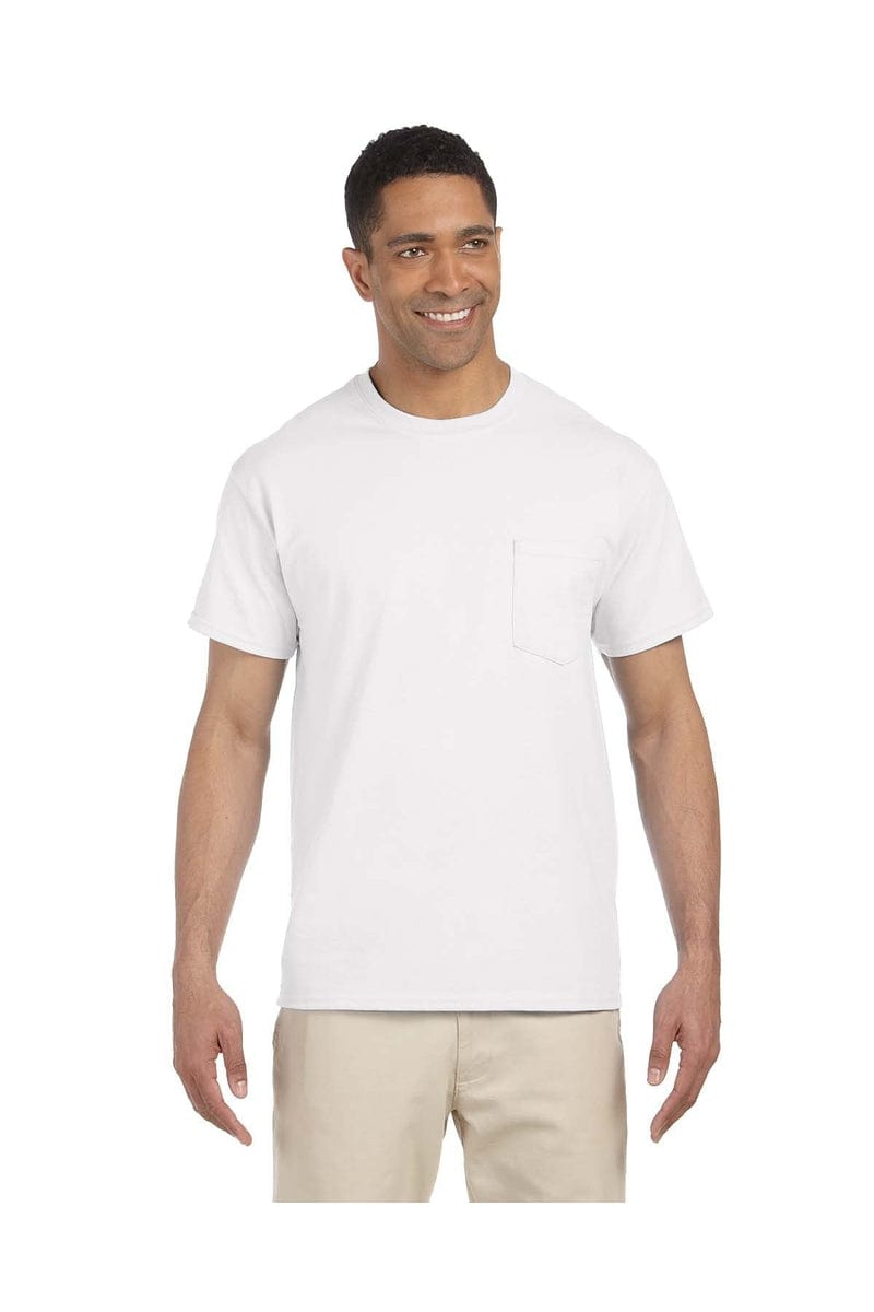 Gildan T-Shirts 5XL / White Gildan G230: Adult Ultra Cotton® 6 oz. Pocket T-Shirt, Basic Colors