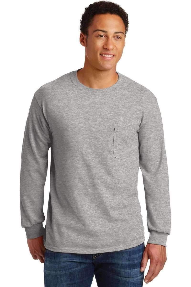 Gildan T-Shirts Gildan G241: Ultra, 100% Cotton Long Sleeve T-Shirt with Pocket