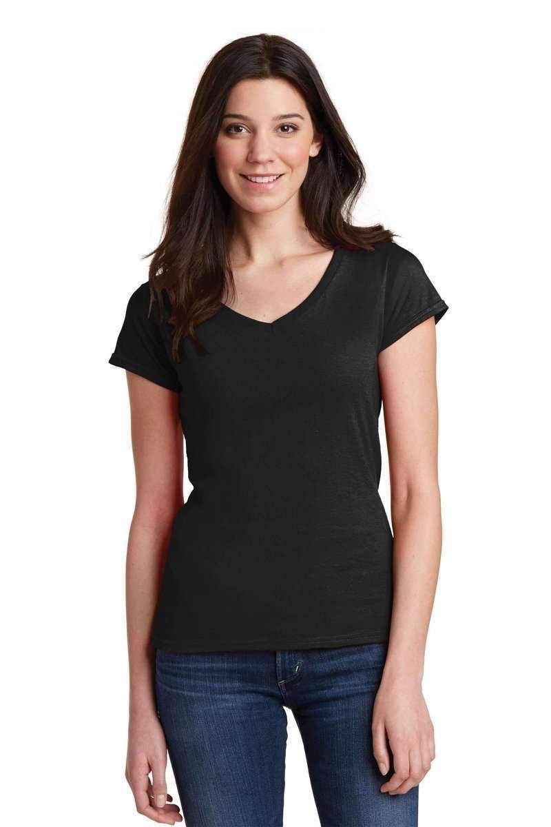 gildan black v neck