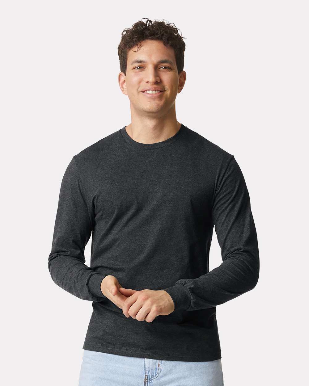Gildan T-Shirts - Long Sleeve S / Pitch Black Mist Gildan 64440CVC Unisex Softstyle CVC Long Sleeve T-Shirt