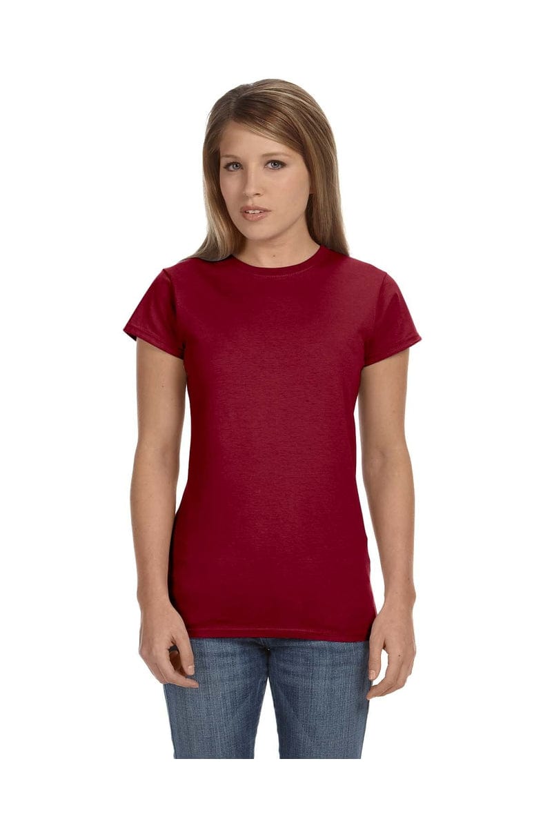 Gildan T-Shirts S / Antiq Cherry Red Gildan G640L: Ladies' Softstyle® 4.5 oz. Fitted T-Shirt, Traditional Colors