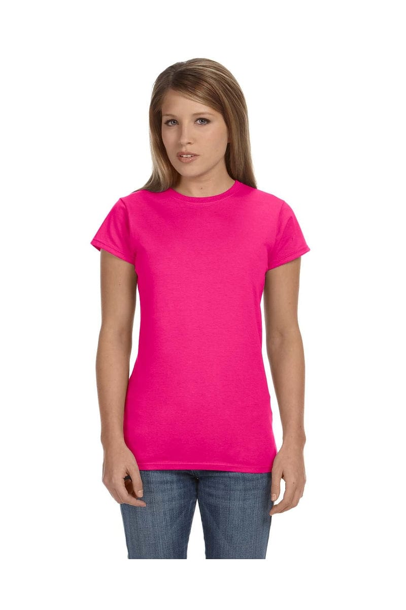 Gildan T-Shirts S / Antque Heliconia Gildan G640L: Ladies' Softstyle® 4.5 oz. Fitted T-Shirt, Traditional Colors