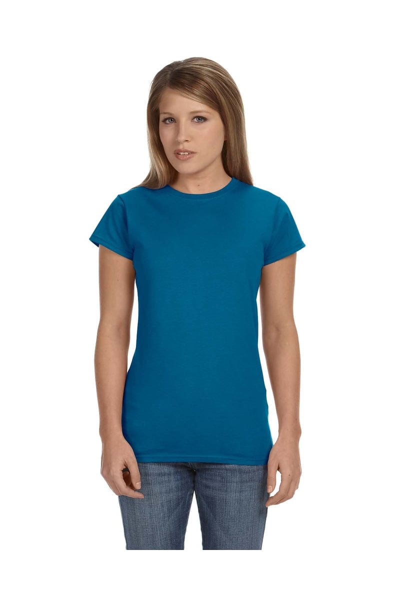 Gildan T-Shirts S / Antque Sapphire Gildan G640L: Ladies' Softstyle® 4.5 oz. Fitted T-Shirt, Traditional Colors